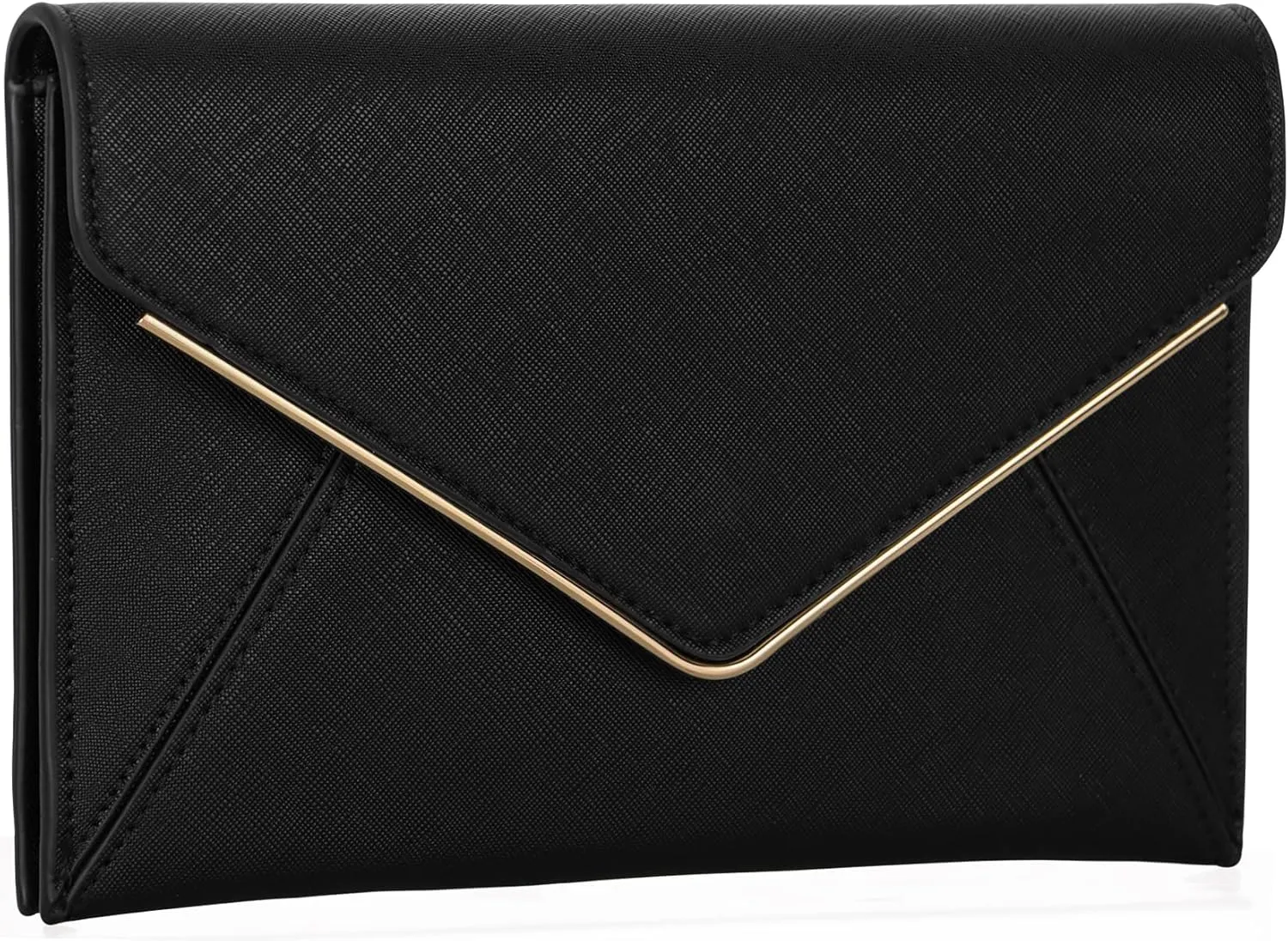 DEXMAY Evening Clutch Handbag for Women Elegant Saffiano PU Leather Envelope Handheld Purse Formal Foldover Dressy Bag