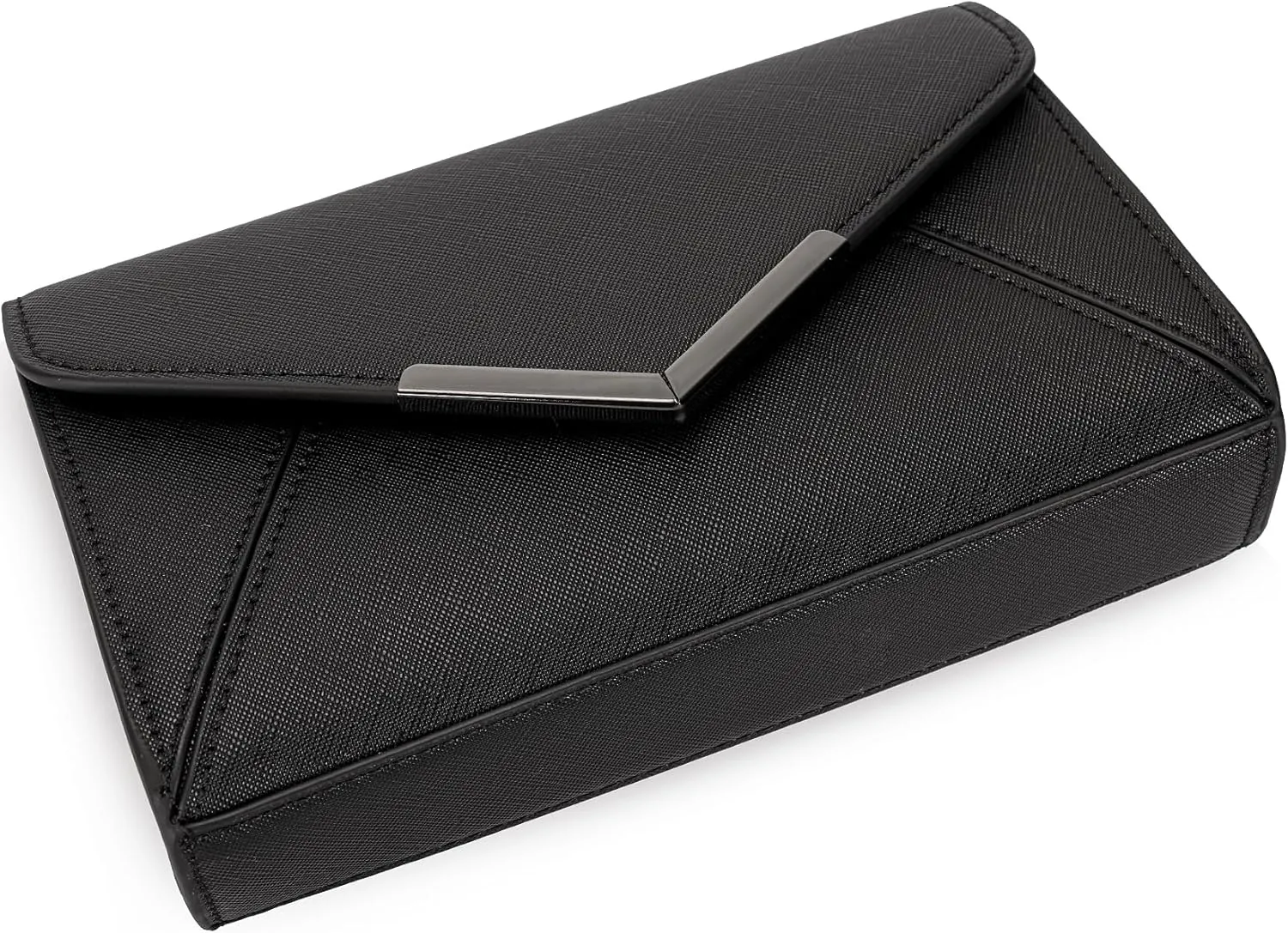 DEXMAY Women Envelope Clutch Faux Saffiano Leather Evening Handbag Foldover Clutch Bag Formal Dressy Purse