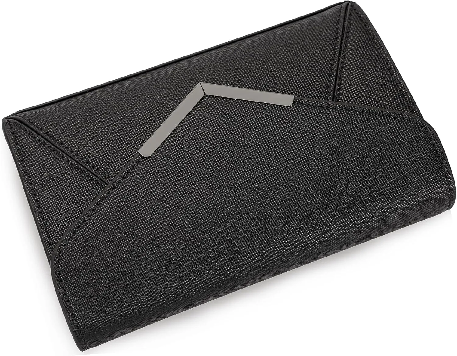 DEXMAY Women Envelope Clutch Faux Saffiano Leather Evening Handbag Foldover Clutch Bag Formal Dressy Purse