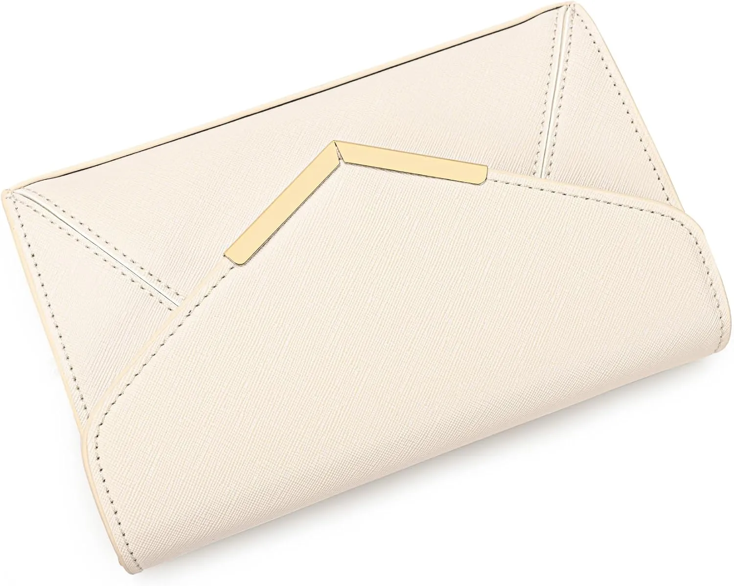 DEXMAY Women Envelope Clutch Faux Saffiano Leather Evening Handbag Foldover Clutch Bag Formal Dressy Purse