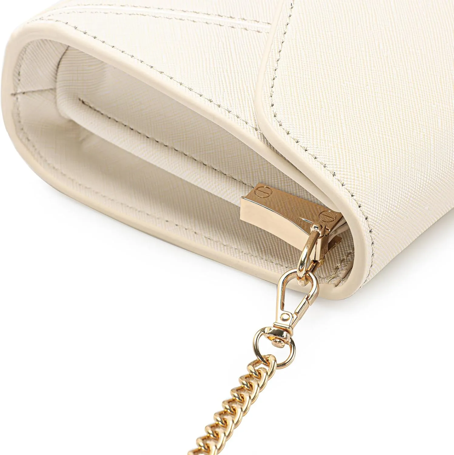 DEXMAY Women Envelope Clutch Faux Saffiano Leather Evening Handbag Foldover Clutch Bag Formal Dressy Purse