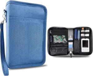 Diabetes Supplies Case – Portable Storage Case and Organizer Glucose Meter, Insulin, and Accessories - Compact, Portable (Sky Blue)
