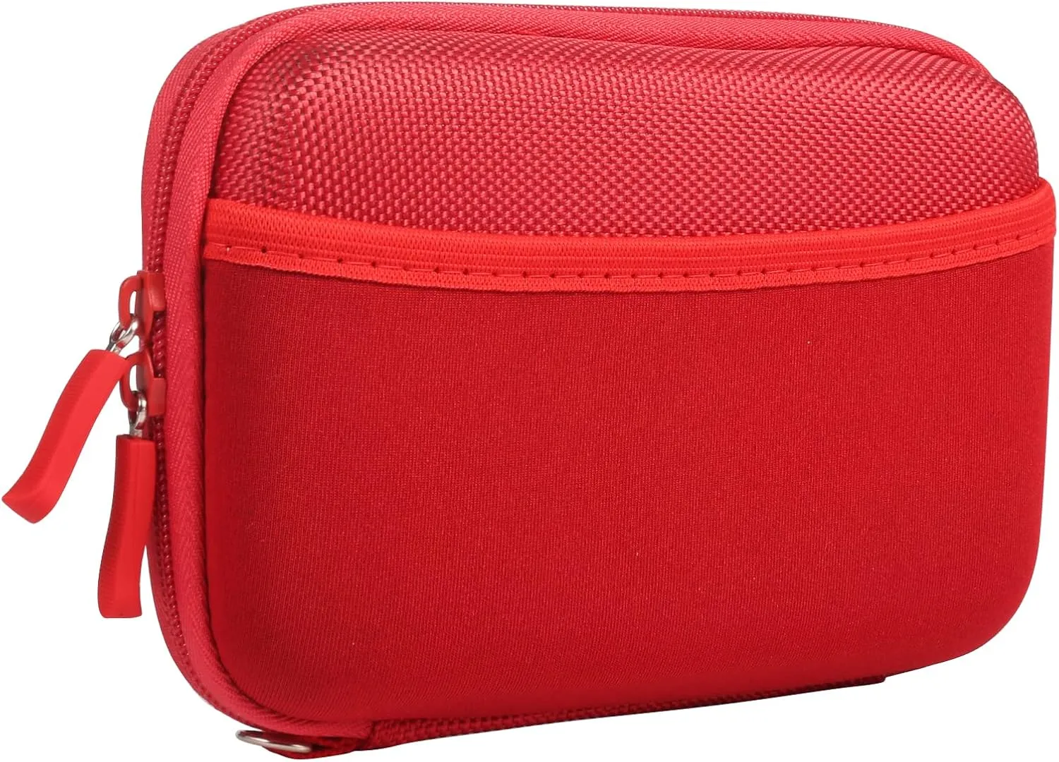 Diabetic Supplies Travel Case Organizer Storage Bag for Glucose Meter, Blood Sugar Test Strips, Lancets, Syringe, Pen Needles, Alcohol Wipes Swabs, Pills, Diabetes Testing Kit Carrying Case (Red)