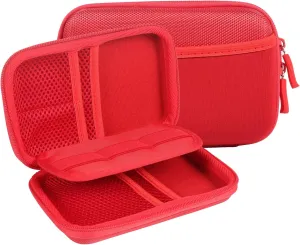 Diabetic Supplies Travel Case Organizer Storage Bag for Glucose Meter, Blood Sugar Test Strips, Lancets, Syringe, Pen Needles, Alcohol Wipes Swabs, Pills, Diabetes Testing Kit Carrying Case (Red)