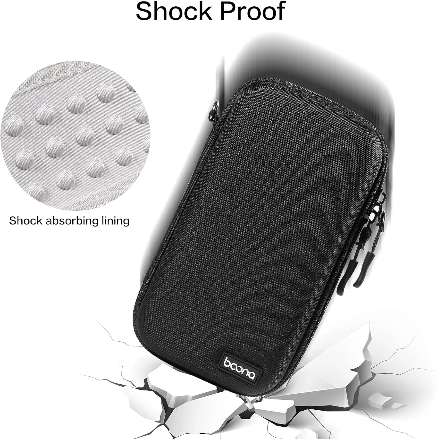 Diabetic Travel Case   Pill Box, EVA Hard Shell Diabetic Bags for Supplies, Glucose Monitor Kit, Blood Sugar Monitor, Test Strips for Diabetes, Lancets, Lancing Device, Insulin Pen (Large, B Black)