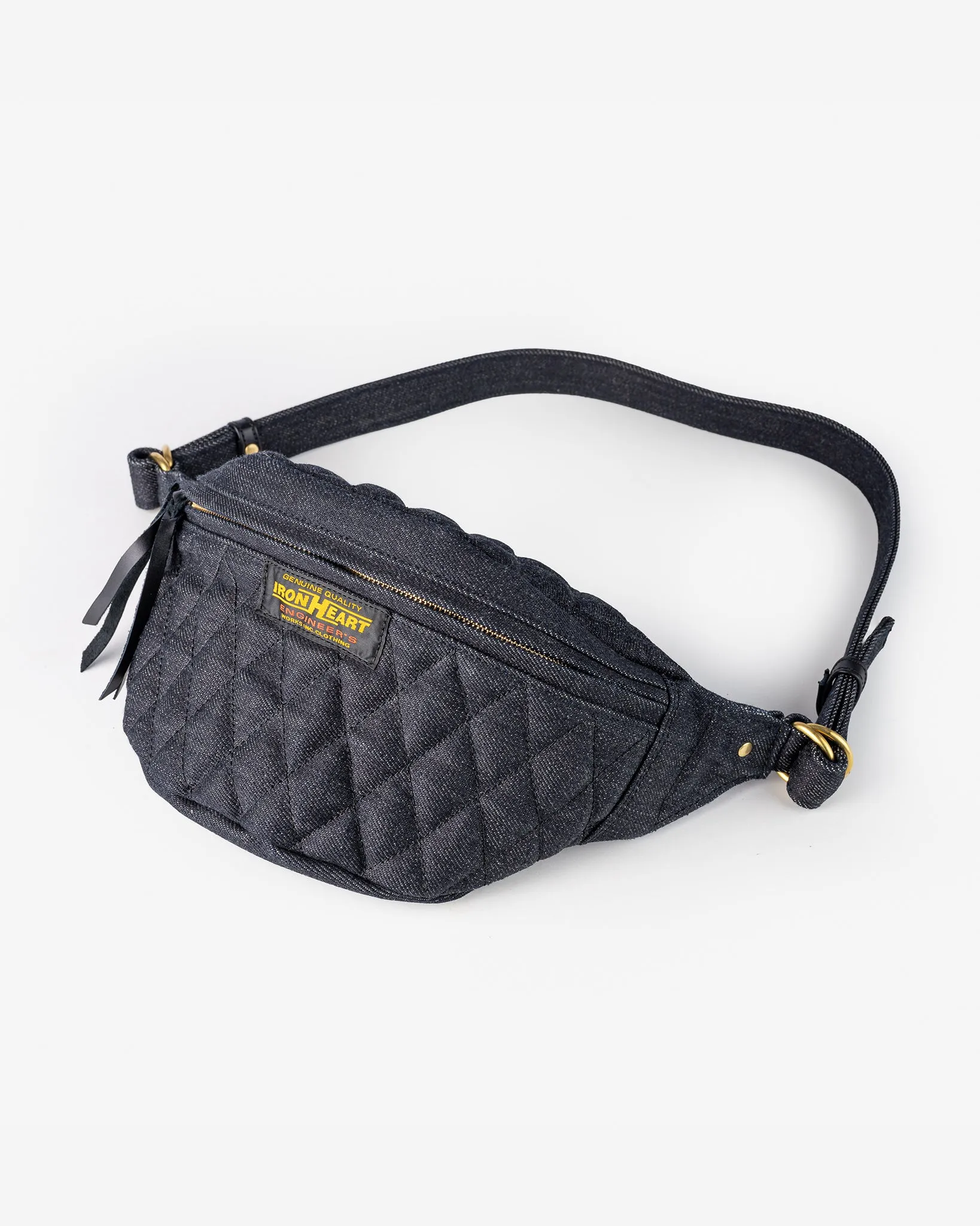 Diamond Stitched 25oz Selvedge Denim Waist Bag - Indigo