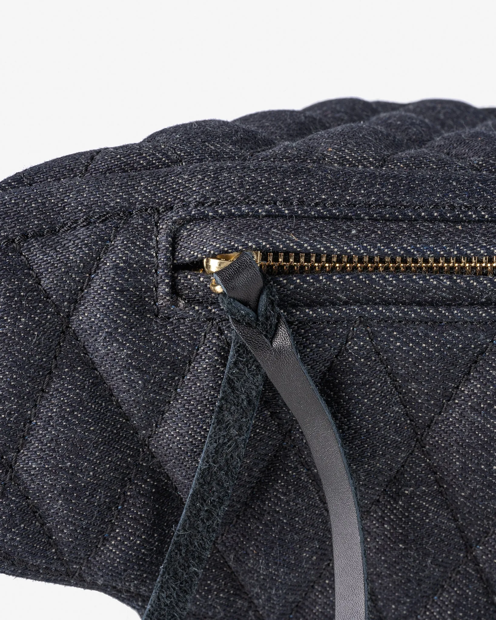 Diamond Stitched 25oz Selvedge Denim Waist Bag - Indigo