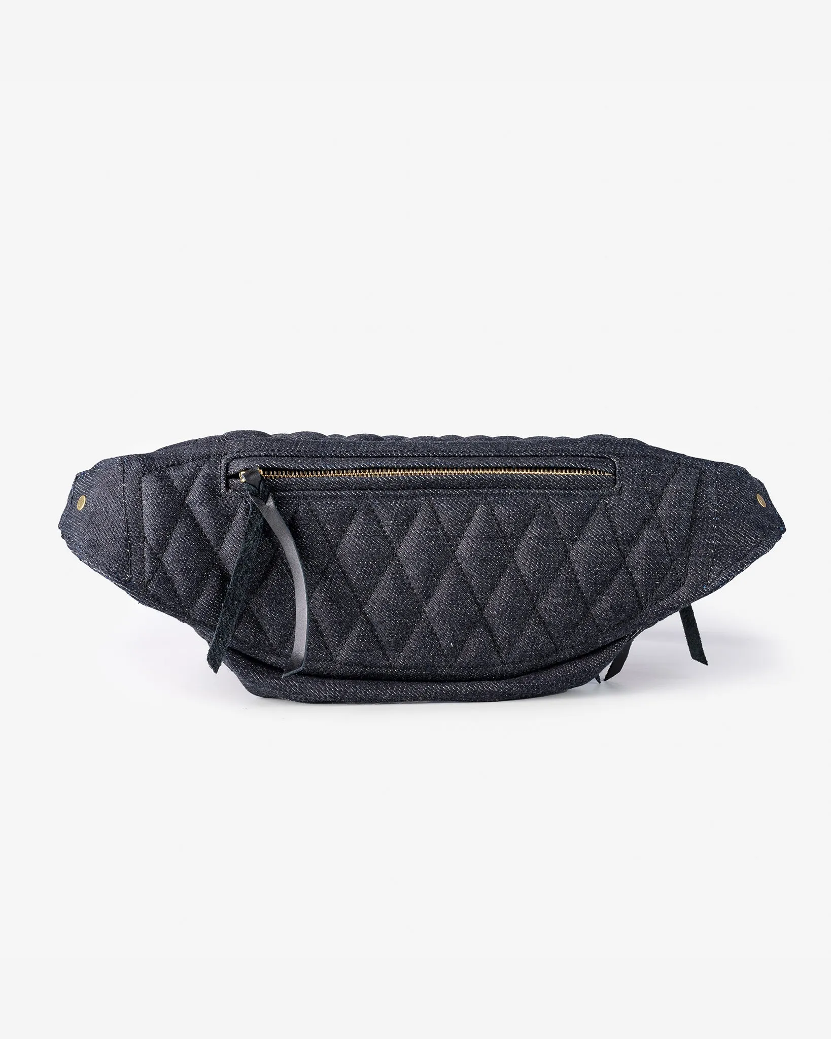 Diamond Stitched 25oz Selvedge Denim Waist Bag - Indigo