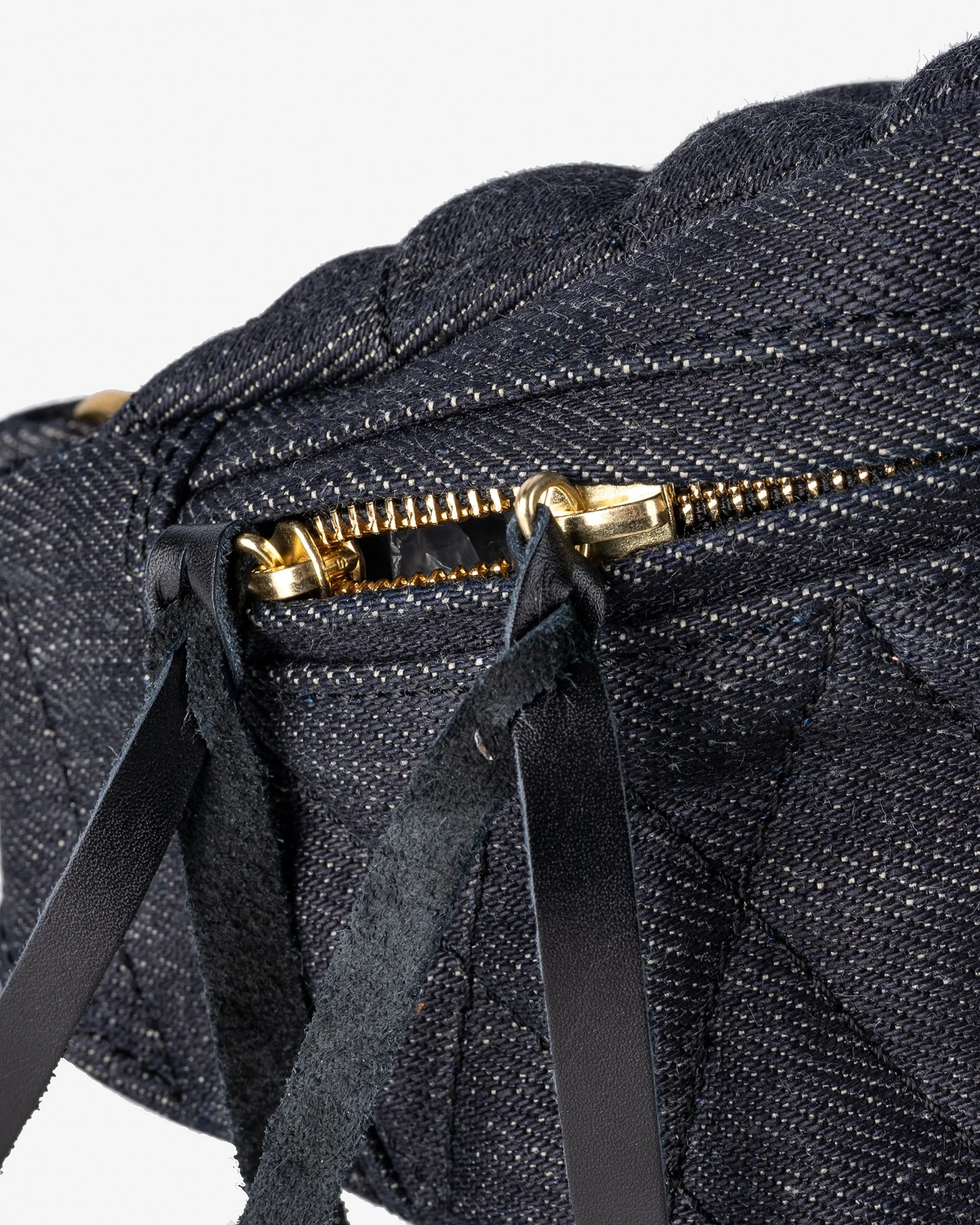 Diamond Stitched 25oz Selvedge Denim Waist Bag - Indigo