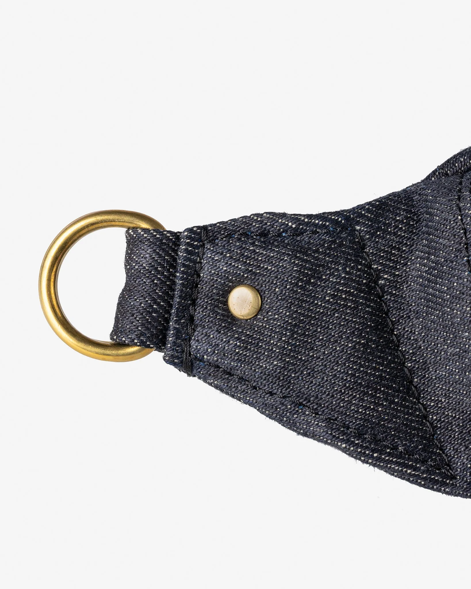 Diamond Stitched 25oz Selvedge Denim Waist Bag - Indigo