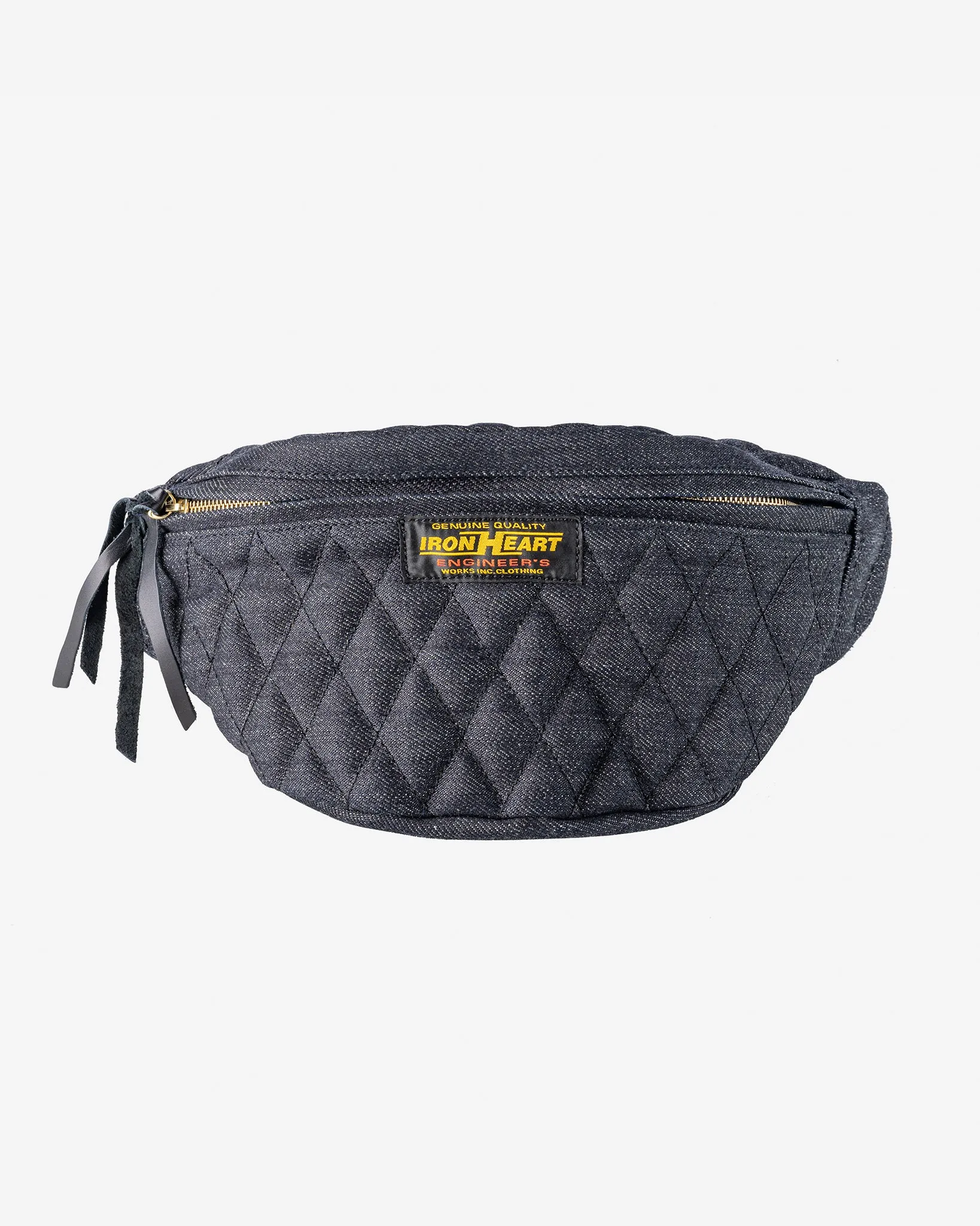 Diamond Stitched 25oz Selvedge Denim Waist Bag - Indigo