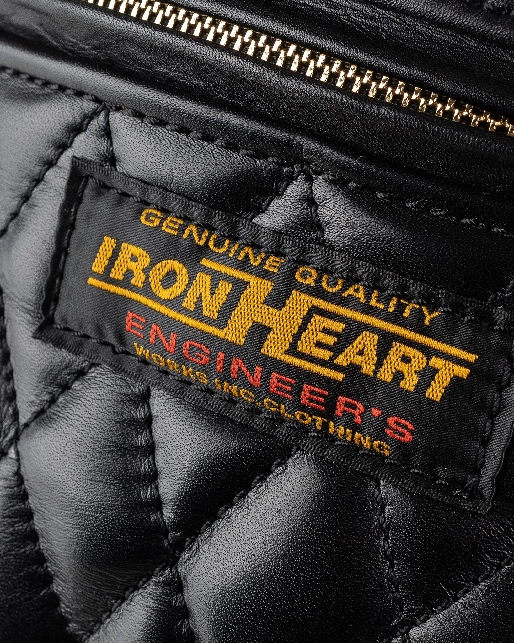 Diamond Stitched Leather Waist Bag - Black