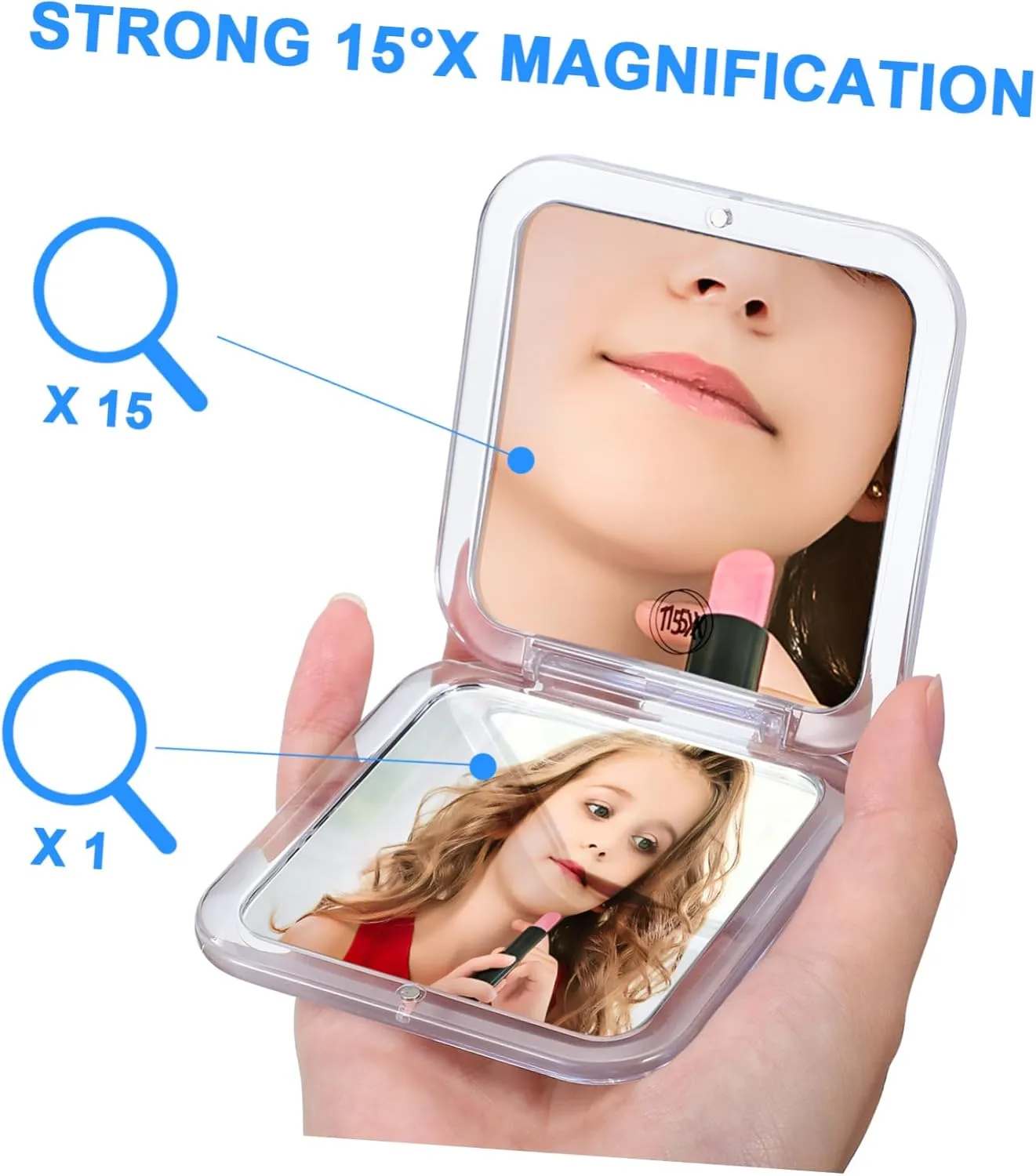 Didiseaon 3pcs Travel Makeup Mirror Tiny Portable Magnifying Small Cosmetic Vintage Compact