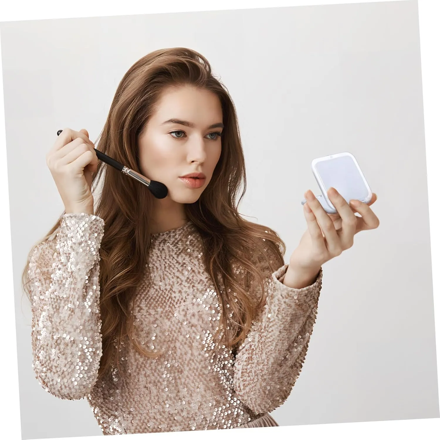 Didiseaon 3pcs Travel Makeup Mirror Tiny Portable Magnifying Small Cosmetic Vintage Compact