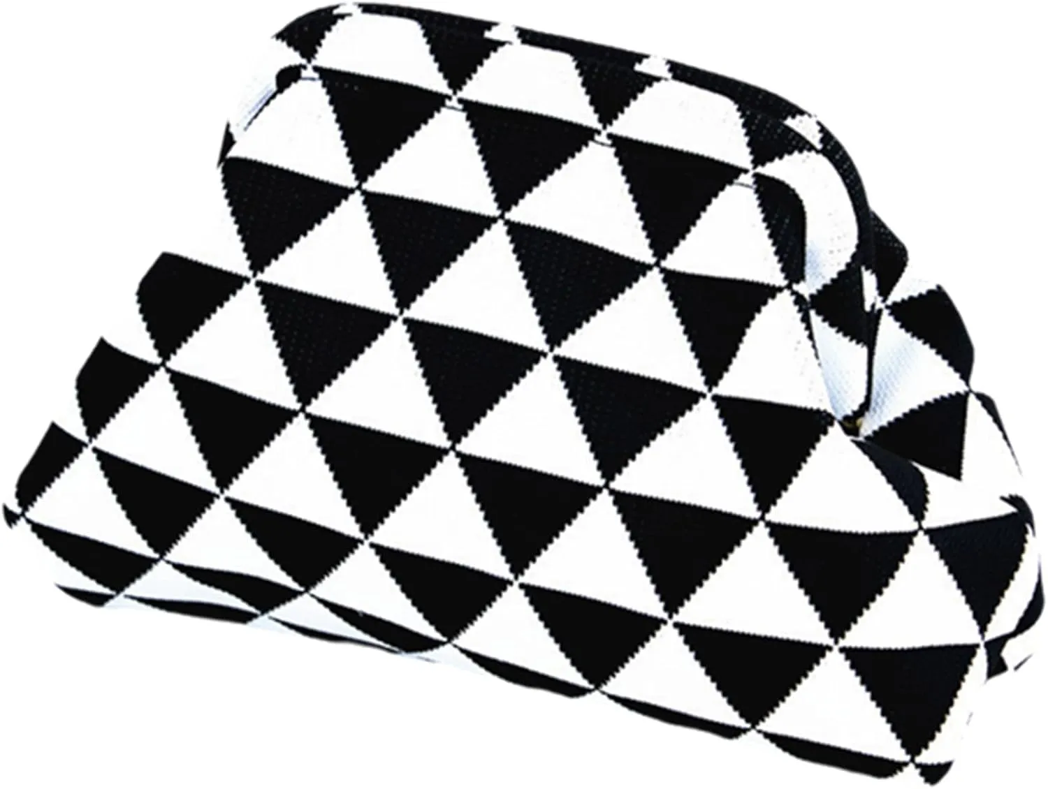 DIHKLCIO Clutch Purses for Women 2025 Summer Beach Woven Crochet Bag Dumpling Striped Ruched Cloud Purse Evening Handbag