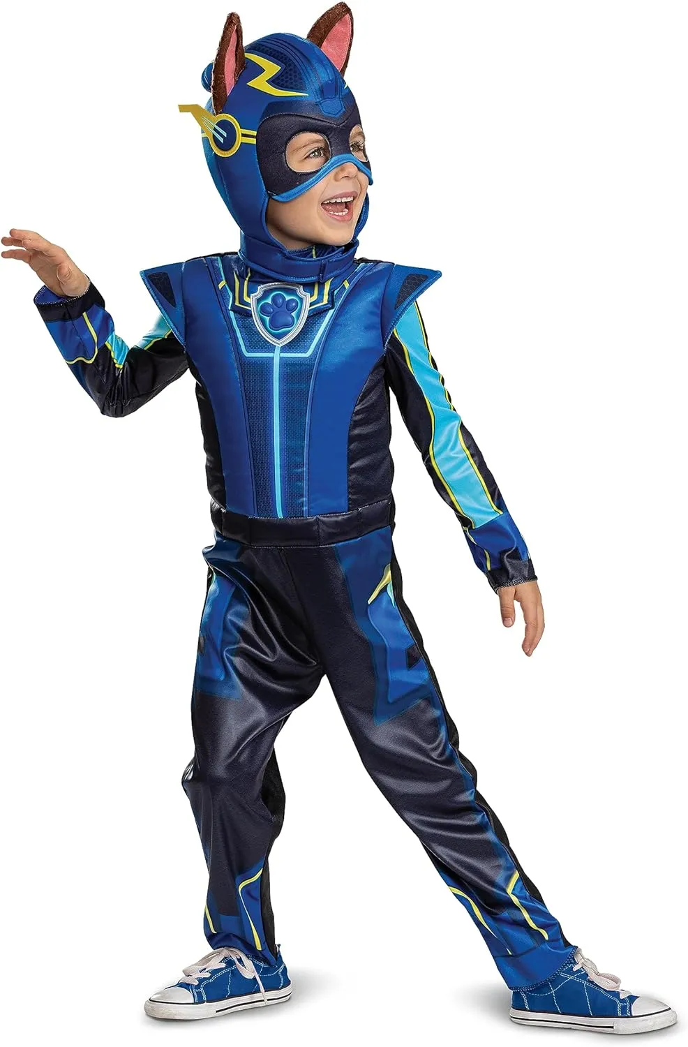 Disguise Chase Deluxe Toddler Costume, Official Paw Patrol Halloween Outfit with Armor and Headpiece for Kids