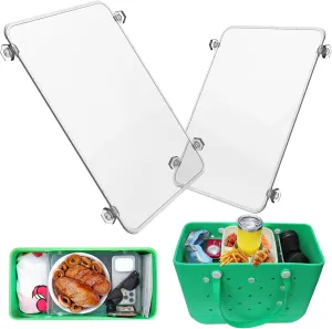 Divider Tray for Bogg Bag Accessories for Bogg Bags X Large Original Beach Bag Accessories Organizing Bags and Divide Space Transparent 2PCS