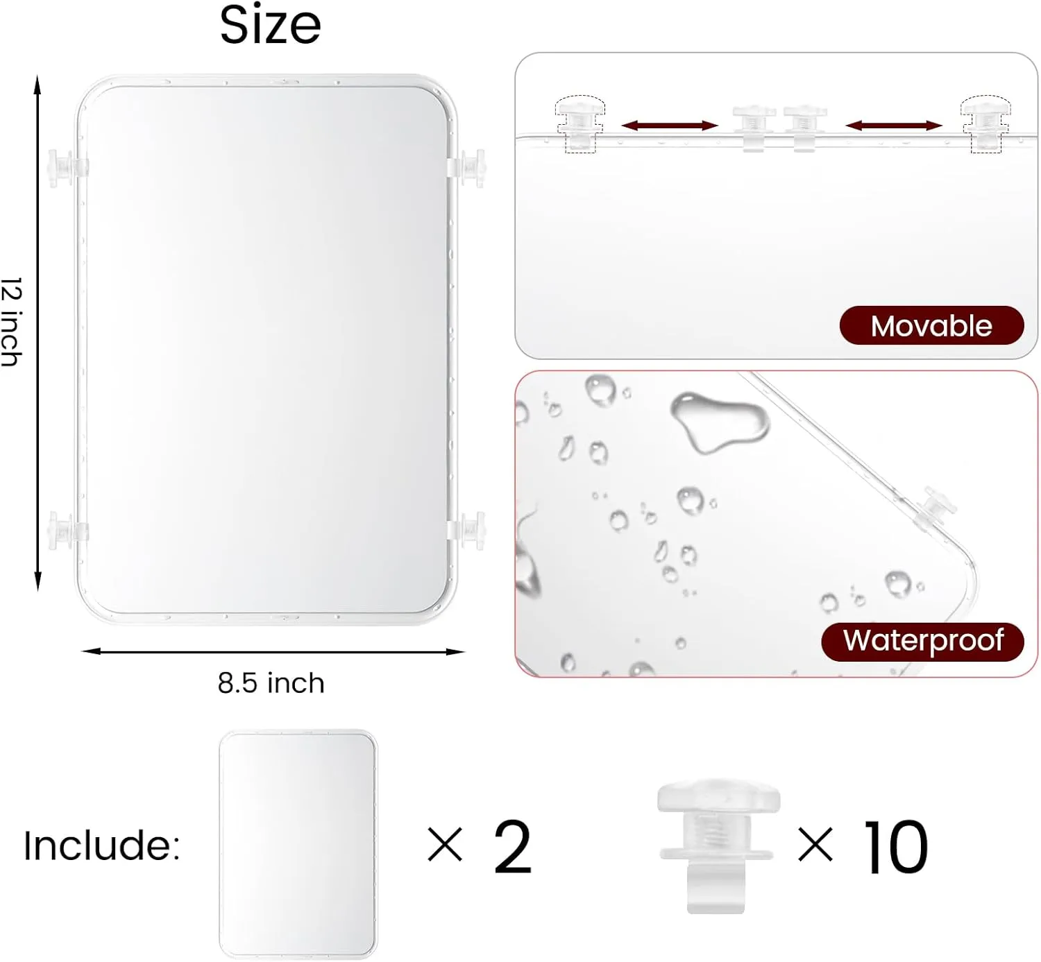 Divider Tray for Bogg Bag Accessories for Bogg Bags X Large Original Beach Bag Accessories Organizing Bags and Divide Space Transparent 2PCS