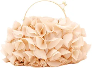 DJBM Floral Clutch Purses for Women Satin Clutch Evening Bag Party Prom Handbags Bride Purse
