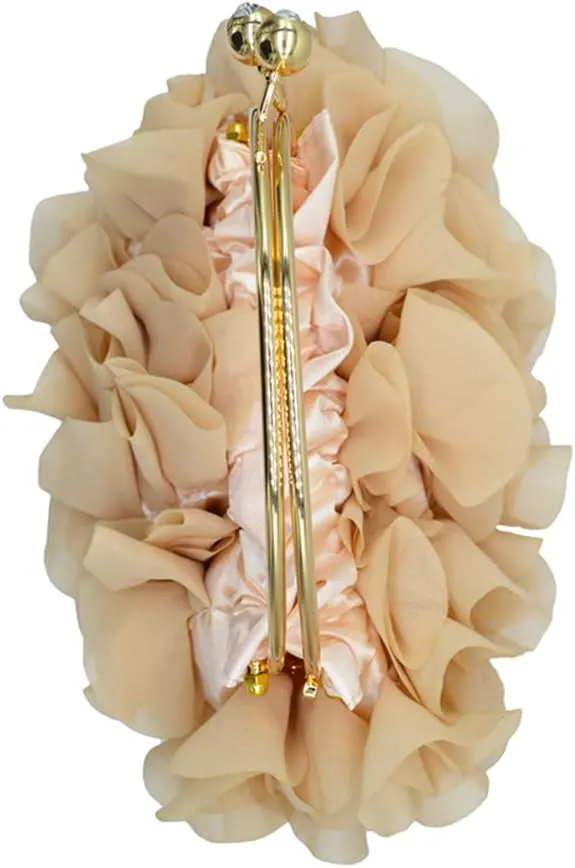 DJBM Floral Clutch Purses for Women Satin Clutch Evening Bag Party Prom Handbags Bride Purse