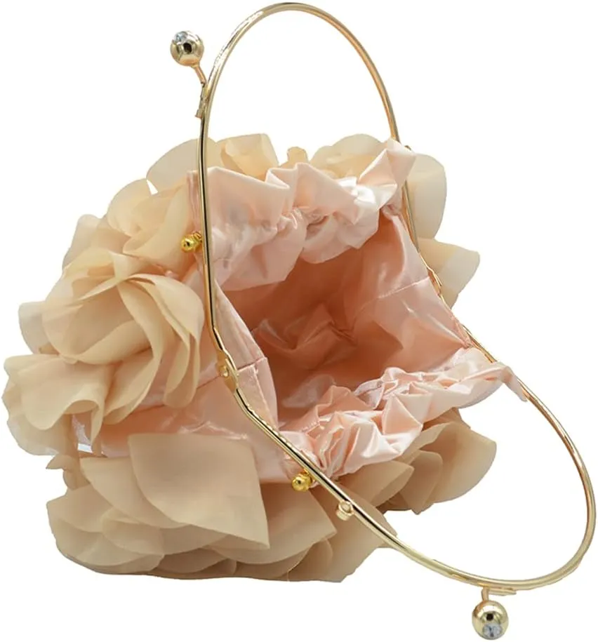 DJBM Floral Clutch Purses for Women Satin Clutch Evening Bag Party Prom Handbags Bride Purse