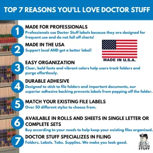 Doctor Stuff - File Folder Labels, Alphabet Letter H, TAB Products - TPAV Series Compatible Alpha Stickers, Lilac, 1" x 1-1/4", 500/Roll