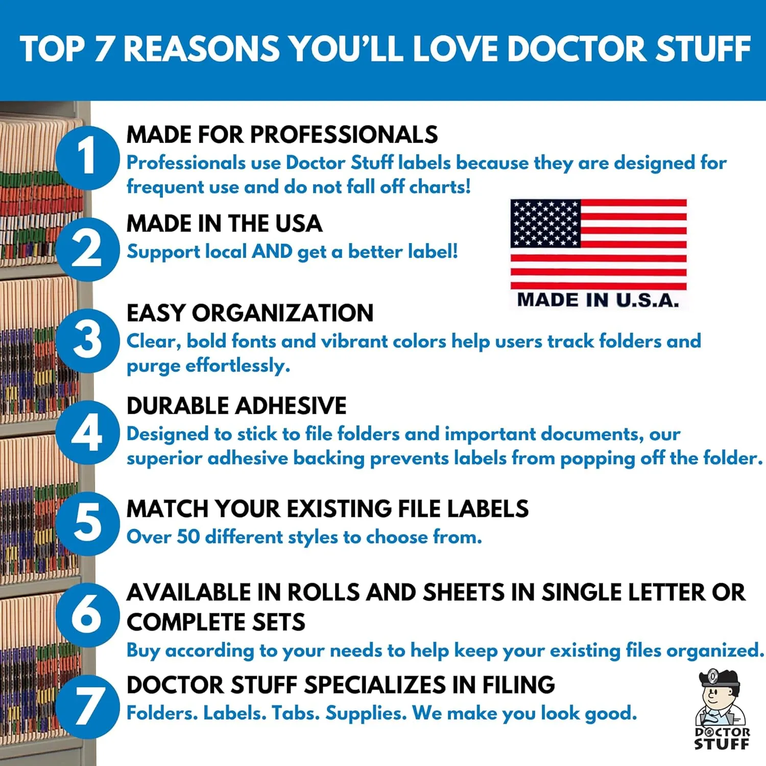 Doctor Stuff - File Folder Labels, Alphabet Letter H, TAB Products - TPAV Series Compatible Alpha Stickers, Lilac, 1" x 1-1/4", 500/Roll
