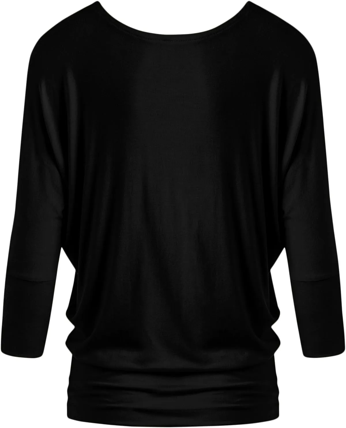 Dolman Tops for Women Off The Shoulder Tops Banded Waistband Shirts 3/4 Sleeves Regular and Plus Size Tops