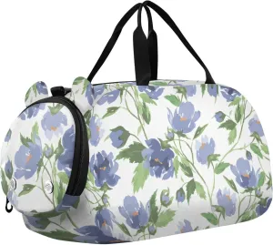 Doodle Blue Flowers Duffel Bags for Boys Small Gym Bags for Teens Dance Bag for Girls