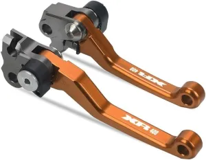 DOUKI for Hon&da XR400 1996 1997 1998 1999 2000 2001 2002 2003 2004 Motocross Dirt Bike CNC Aluminum Brake Clutch Levers Foldable Lever Motorcycle Pivot Lever Lever (Color : Orange)
