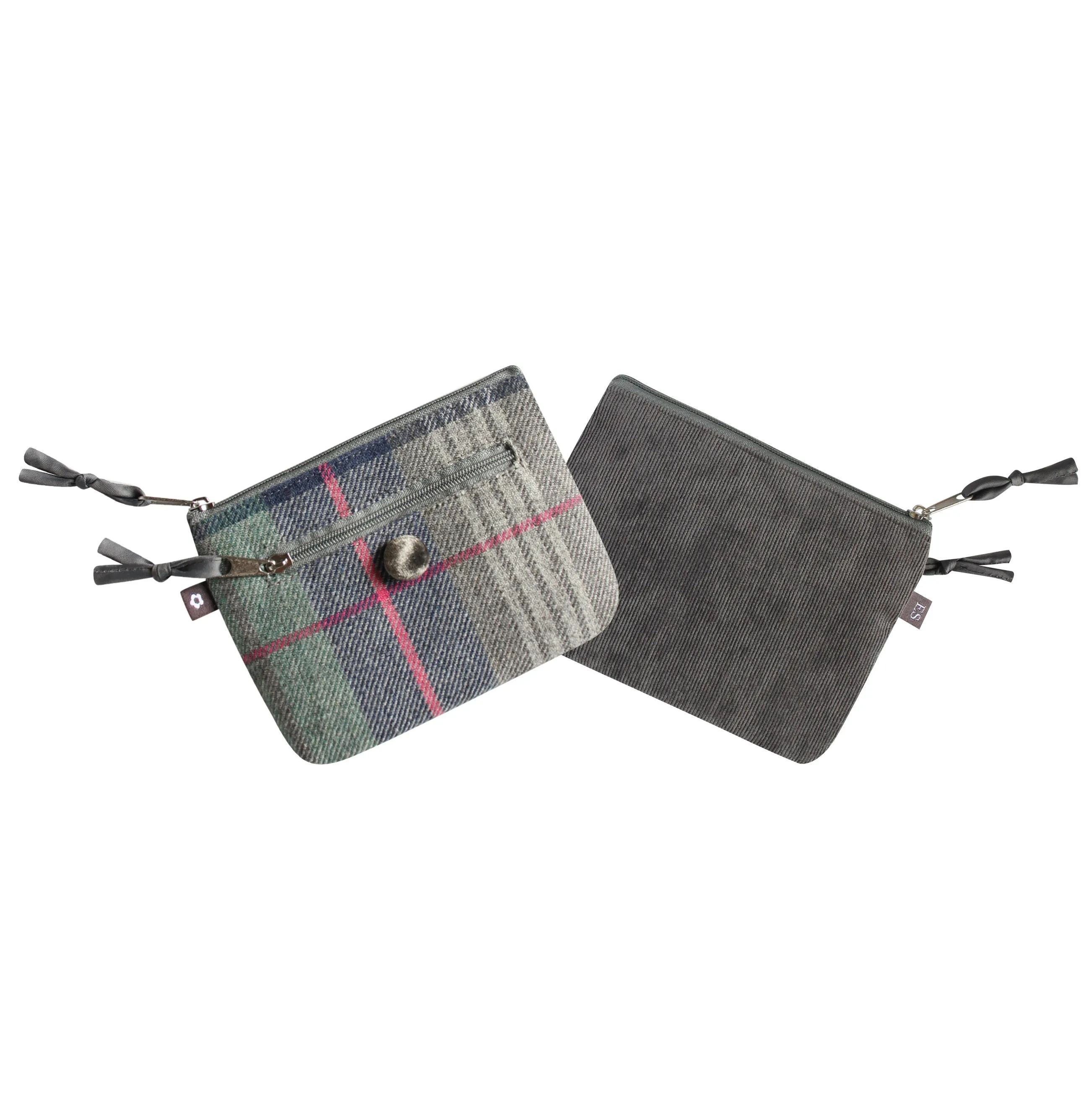 Drem Grey Emily Tweed Coin Purse by Earth Squared