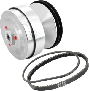 Drive Clutch with Belts Fit for Club Car Gas Golf Cart DS Precedent 1997-2015 with Kawasaki Engine FE290 & FE350, 101833902 101832902