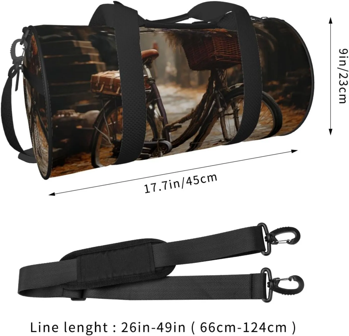Duffel Bag for Men Women Small Gym Bag Bicycle Travel Duffel Bag Waterproof Overnight Bag for Sports Workout