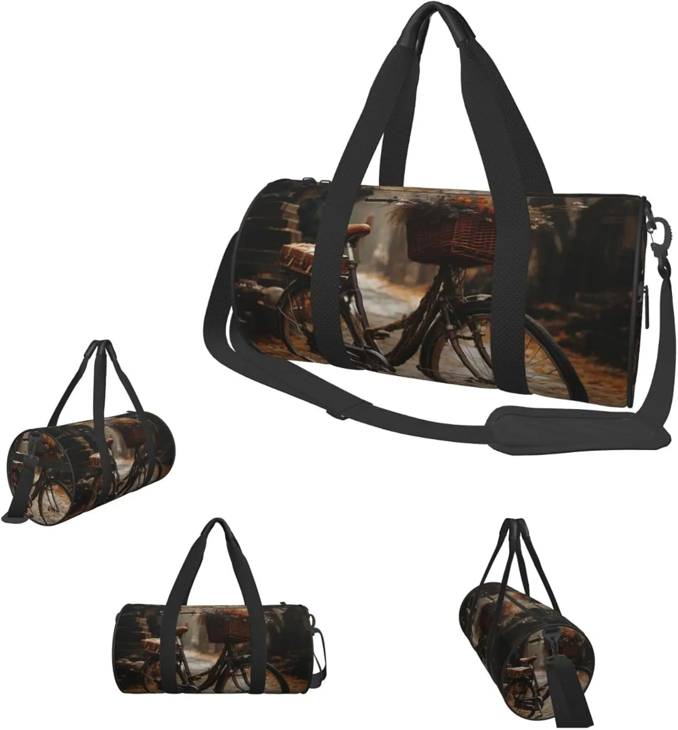 Duffel Bag for Men Women Small Gym Bag Bicycle Travel Duffel Bag Waterproof Overnight Bag for Sports Workout
