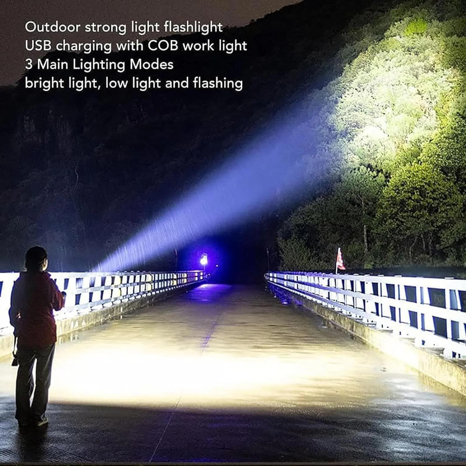 Earc Strong Flashlight with High Lumens, LED Rechargeable, Waterproof (2pcs)