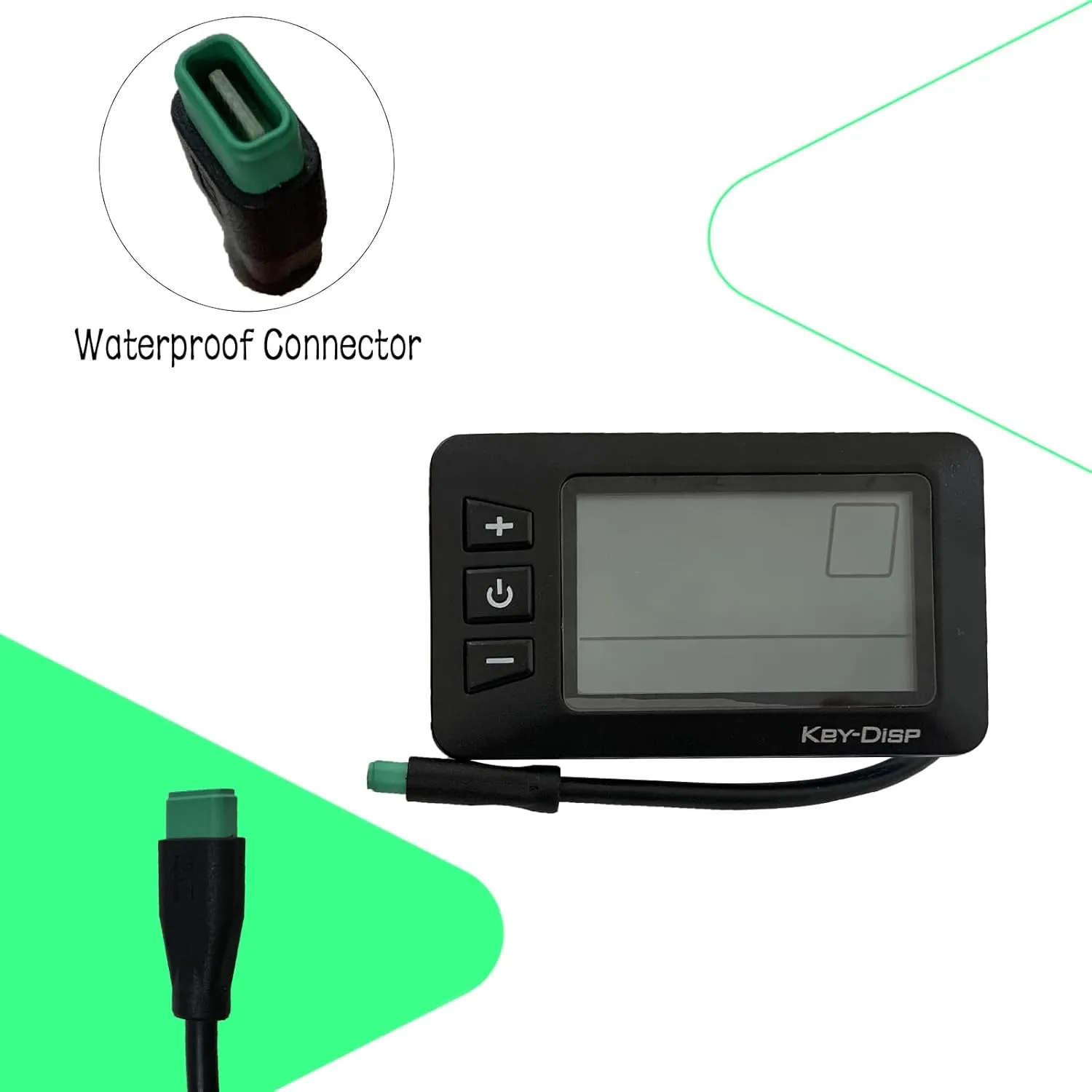 Ebike Bicycle LCD Display Meter 24V 36V 48V Key-Disp KD21C Electric Bike Conversion Kit Cycling Computer Display for Bicycle Accessories 0.9in/22.2mm E-Bike Handlebar