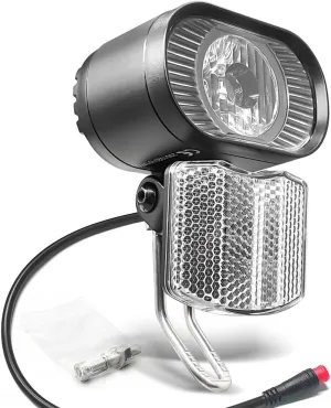 Ebike Ultra Bright 50LUM EBike Headlights WUXING QD522 - Compatible with 24V/36V/48V/52V/60V Electric Bicycles, & Scooters - LED Night Riding Headlight for Road and TrailElectric motorcycle （Red Plug）
