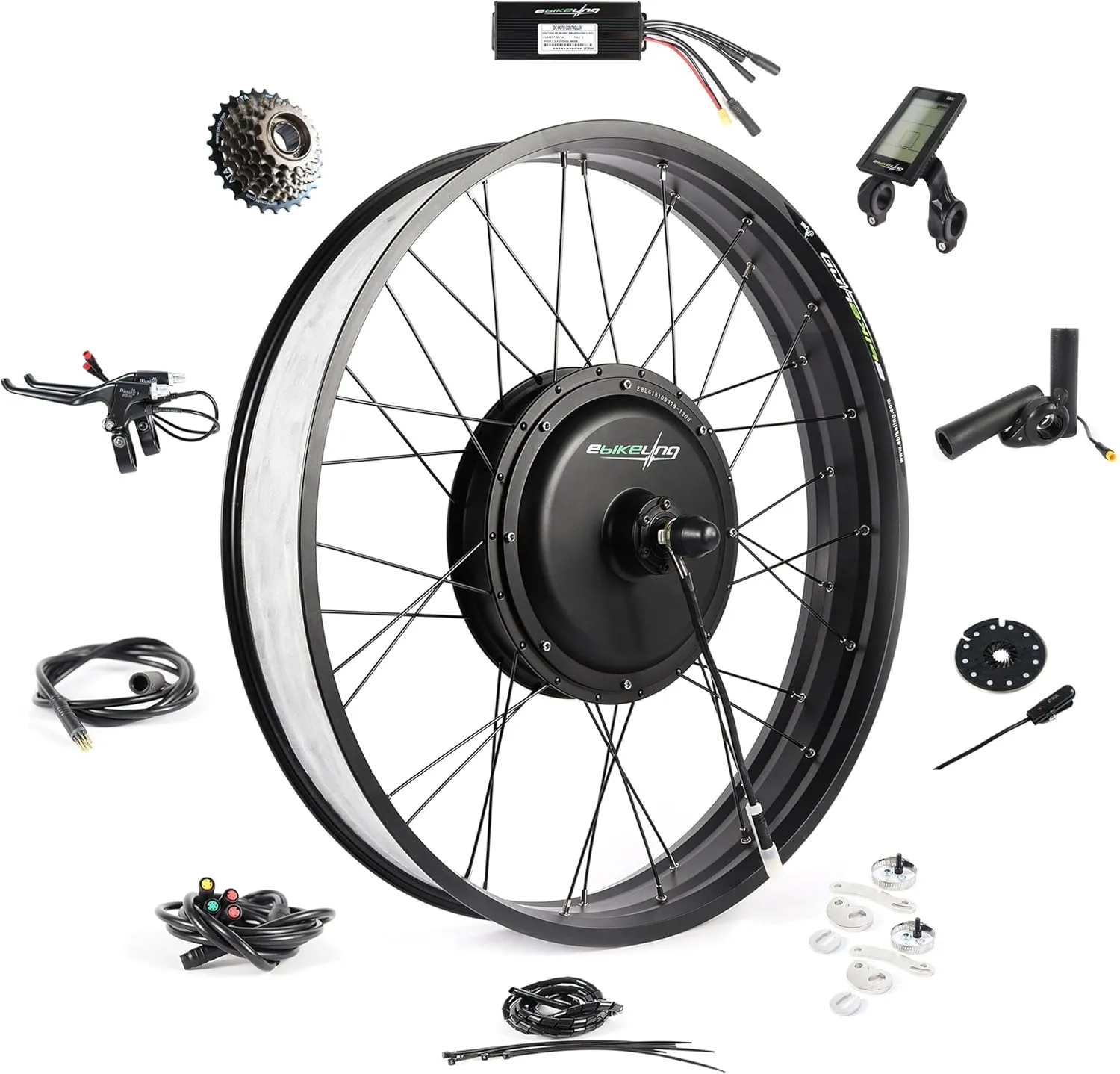 EBIKELING Ebike Conversion Kit 48V 1500W 1200W Front or Rear 26" Fat Electric Bike Conversion Kit, Add On Electric Bike Kit, Durable Waterproof Design for High Performance, Easy Install