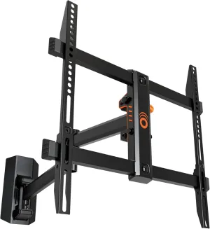 ECHOGEAR SwiftStud Swivel Full Motion TV Wall Mount for TVs Up to 60" - Smooth Extention, Tilt - Wall Template for Easy Install On 1 Stud - Level & Hide Cables After Install