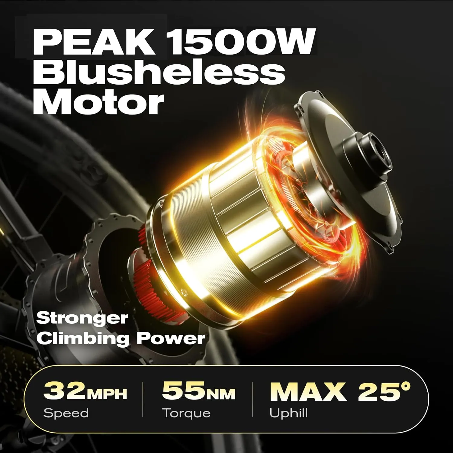 Electric Bike 17.5AH Peak 1500W 27.5" Ebike for Adults 32Mph 80 Miles Electric Mountain Bicycle for Men 7 Speed Gears Full Suspension System Dual Disc Brakes E-Bike
