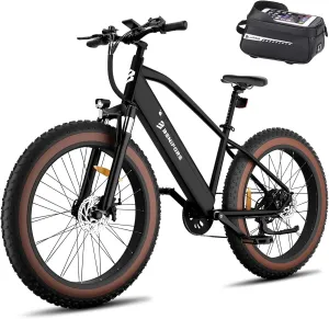 Electric Bike for Adult 1400W Peak, 48V 720WH Removable Battery, 72 Miles 28 MPH, 26" Fat Tire Electric Mountain Bike with Hydraulic Suspension, 7-Speed,UL Certified Mountain Ebikes for Men
