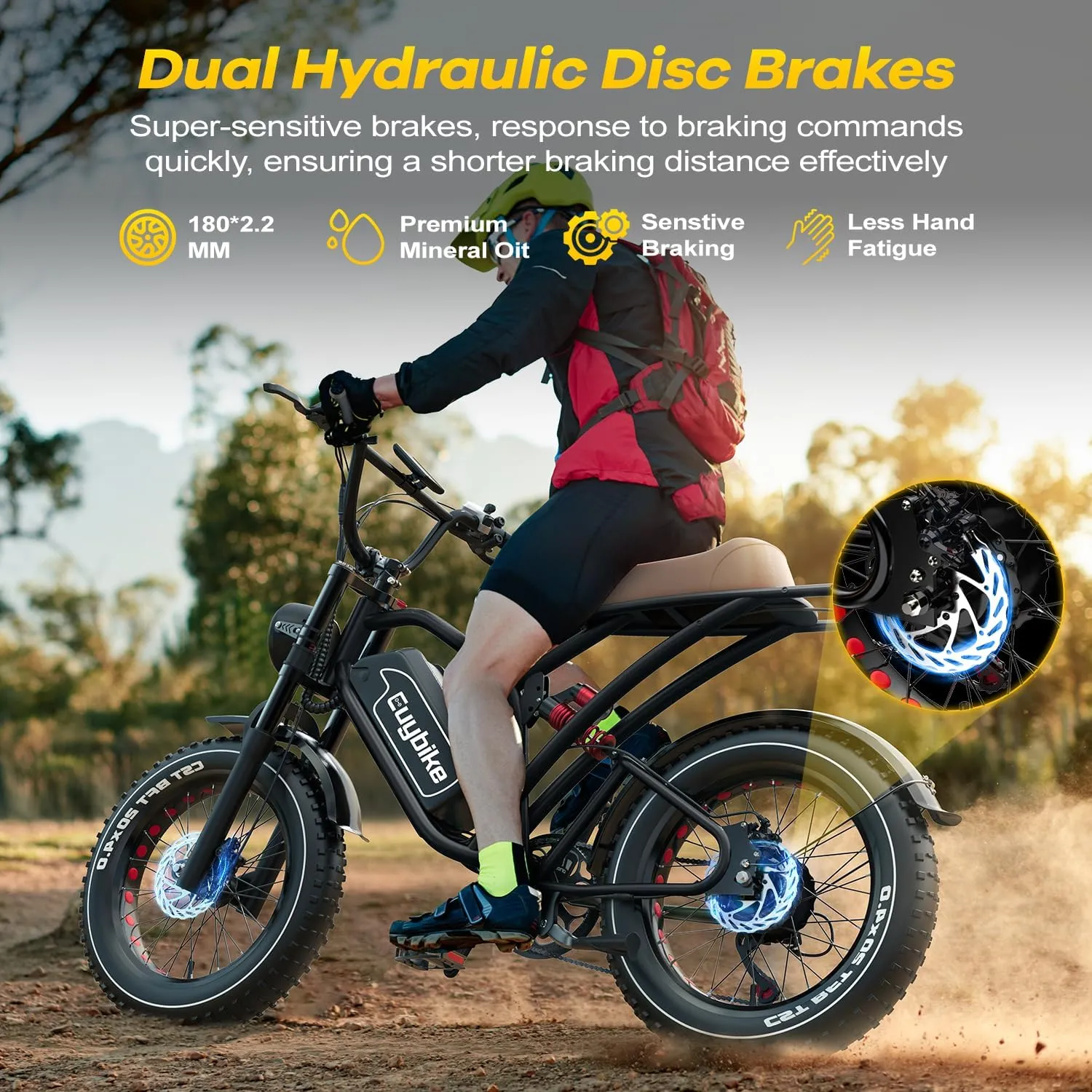 Electric Bike for Adults, 2000W/3000W Peak Single/Double Motor with 48V/52V 25AH/30AH Battery, 20"x4.0" Fat Tires 35MPH/37MPH Ebike, Dual Hydraulic Disc Brake Full Suspension Electric Bicycle