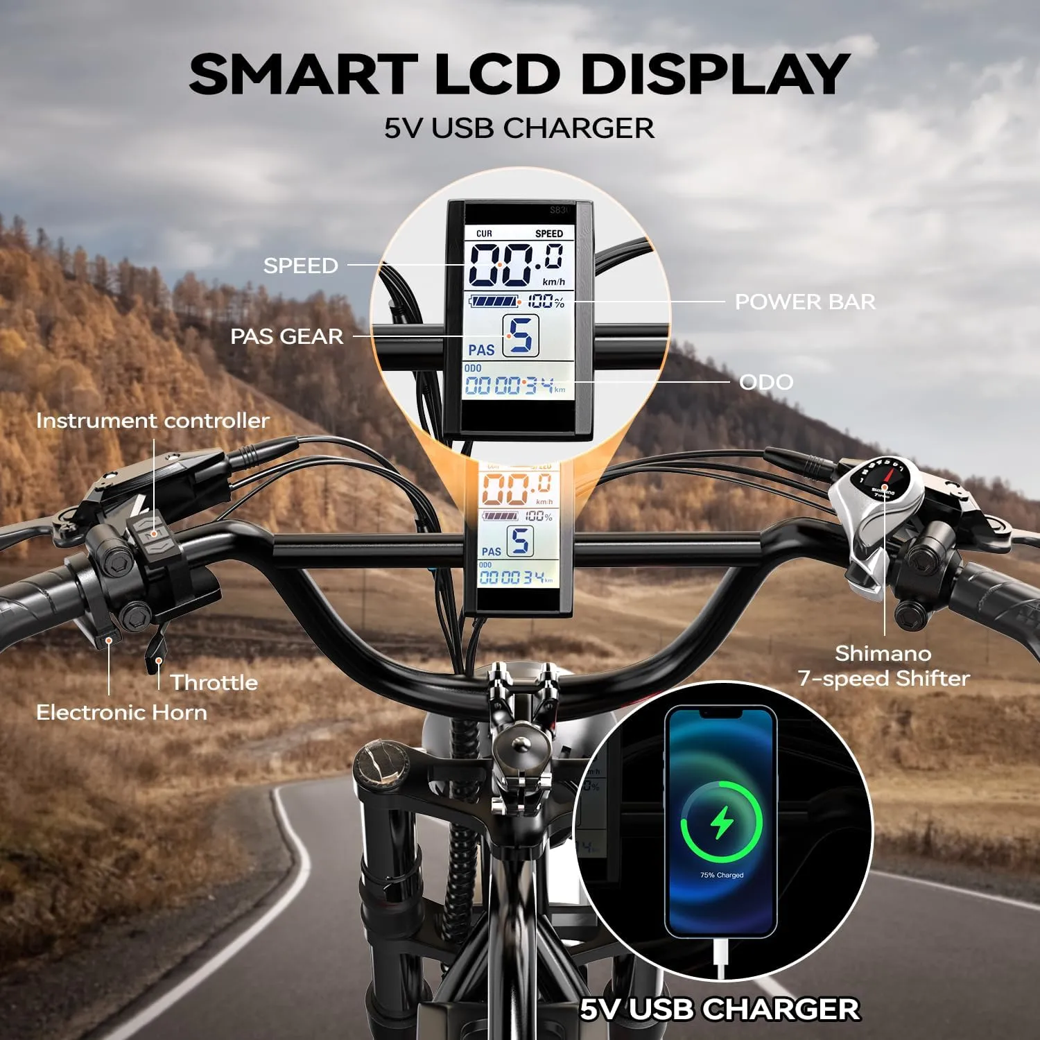 Electric Bike for Adults, 2000W/3000W Peak Single/Double Motor with 48V/52V 25AH/30AH Battery, 20"x4.0" Fat Tires 35MPH/37MPH Ebike, Dual Hydraulic Disc Brake Full Suspension Electric Bicycle