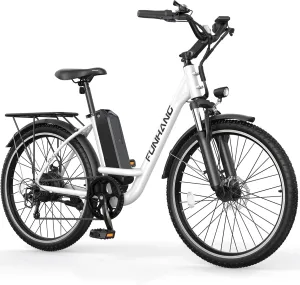 Electric Bike for Adults, 26" 1000W Peak City Cruiser Ebike, 21.7MPH 50 Miles Commuter Electric Bicycle with 48V 374.4WH Removable Li-ion Battery, Adjustable Stem, Rear Rack, Fenders, 7-Speed