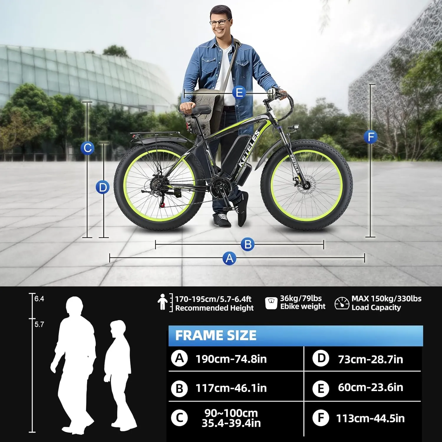 Electric Bike for Adults with 1000/2000W Peak Motor, 48V 15/23Ah Battery Electric Mountain Bike, 26 x 4'' Fat Tire Ebike, 28/31MPH Speed, Cruise Control, LCD Display, UL 2849 Certified