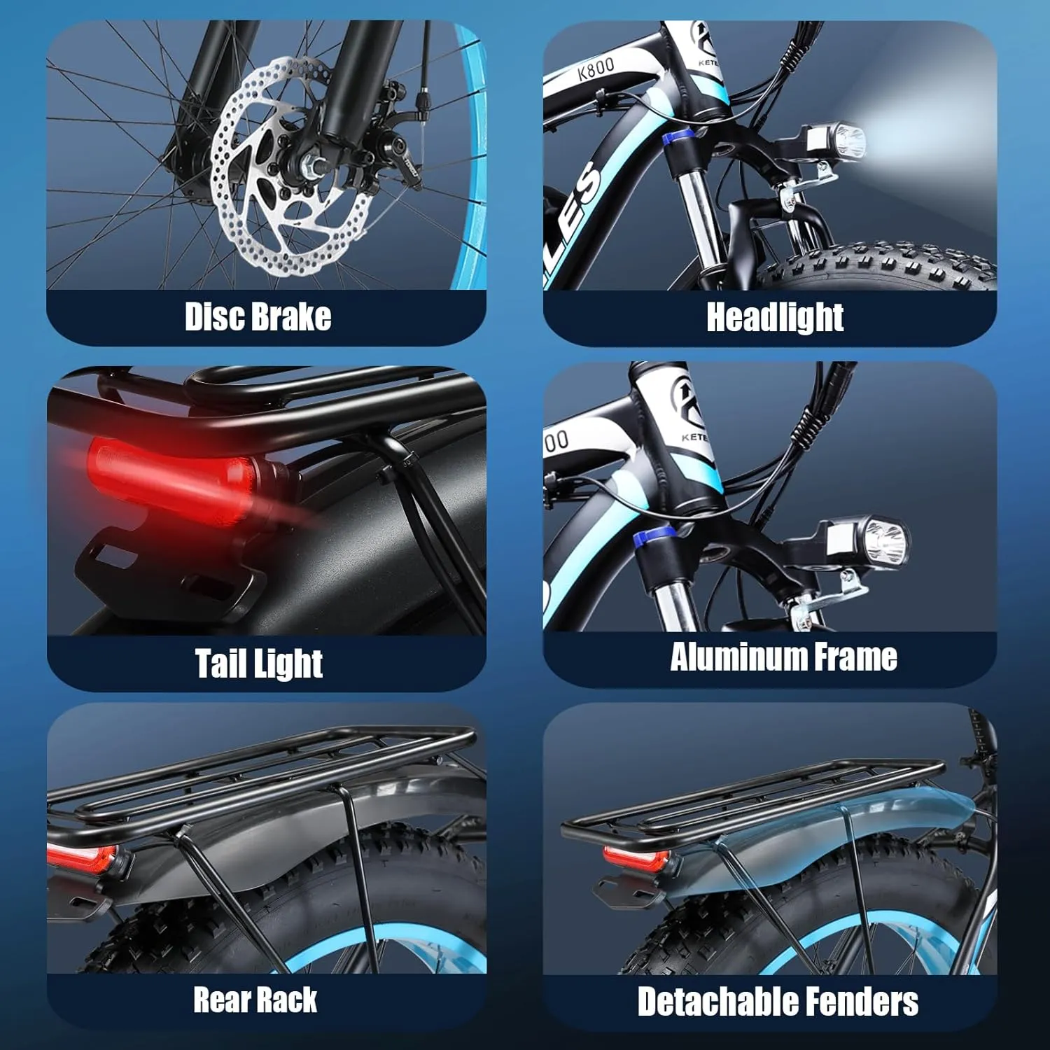 Electric Bike for Adults with 1000/2000W Peak Motor, 48V 15/23Ah Battery Electric Mountain Bike, 26 x 4'' Fat Tire Ebike, 28/31MPH Speed, Cruise Control, LCD Display, UL 2849 Certified
