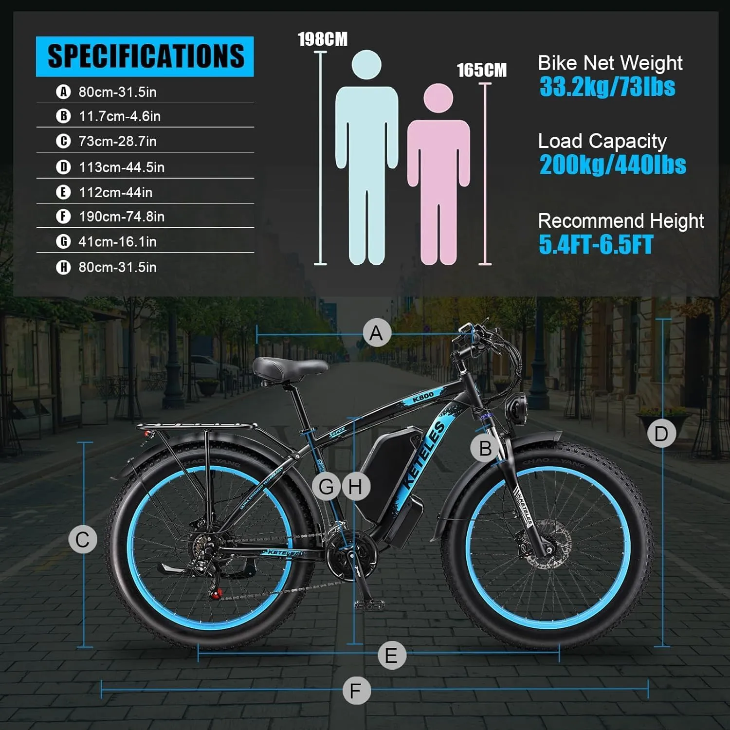 Electric Bike for Adults with 1000/2000W Peak Motor, 48V 15/23Ah Battery Electric Mountain Bike, 26 x 4'' Fat Tire Ebike, 28/31MPH Speed, Cruise Control, LCD Display, UL 2849 Certified