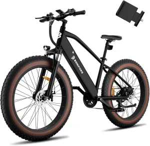 Electric Bike for Adults1500W Peak Motor,720Wh Removable Battery Ebike, 28MPH 72 Miles Range Electric Mountain Bike, 26” Fat Tire E-MTB with Hydraulic Suspension Shock Absorber, UL2849 Certified