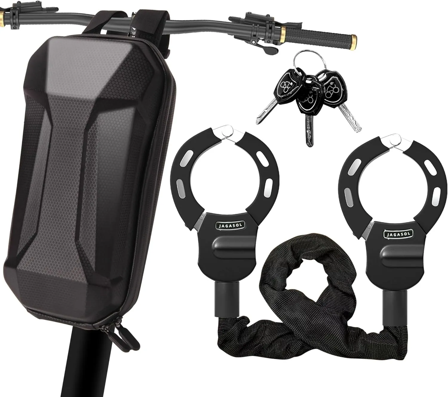 Electric Scooter Lock, Heavy Duty Anti Theft Chain Lock with Key, Accessories for Bike, E-Bike, Bicycle, Motorcycle, Scooter, Made of Zinc Alloy, Anti-Shear, Anti-Rust, 36 x 4.6 Inch, Black