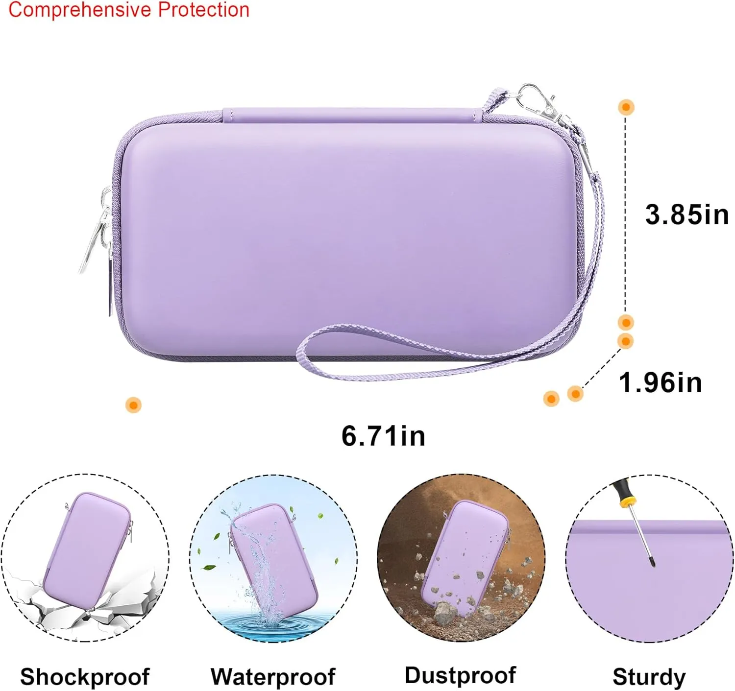 Elonbo Diabetic Supplies Travel Case, Diabetic Supply Organizer Bag, Glucose Meter Storage Case, Insulin Pen Carrying Case for Glucose Monitor, Blood Sugar Test Strips, Lancets, Syringe, Purple